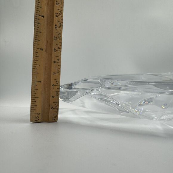 ORREFORS Crystal Trinket Plate 9" Bowl HEAVY Dish - Picture 4 of 8